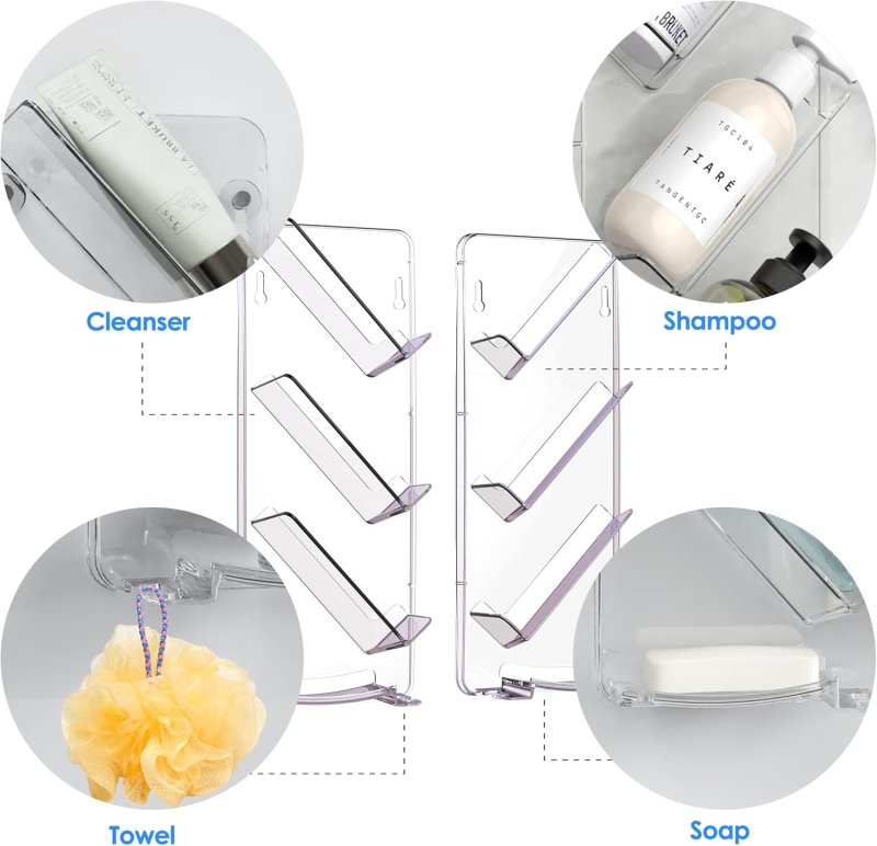 ارفف دش اكريليك انيقة بدون ثقب