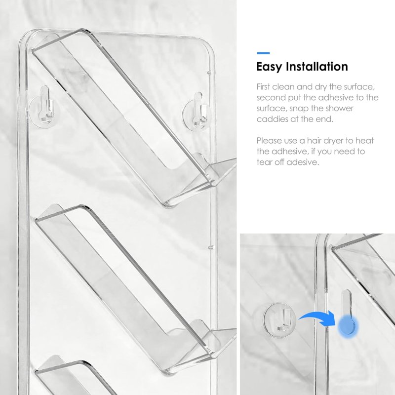 ارفف دش اكريليك انيقة بدون ثقب