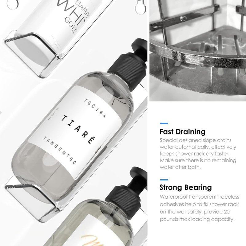 ارفف دش اكريليك انيقة بدون ثقب