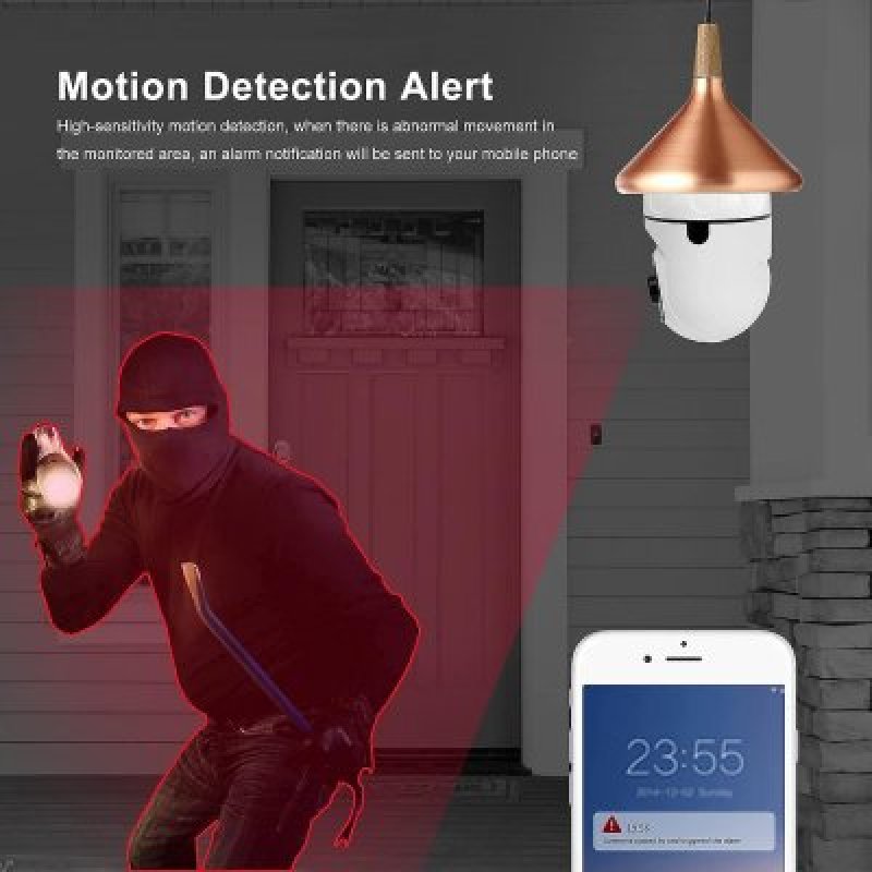 كاميرا المراقبة الذكية على شكل مصباح ب 360 درجة